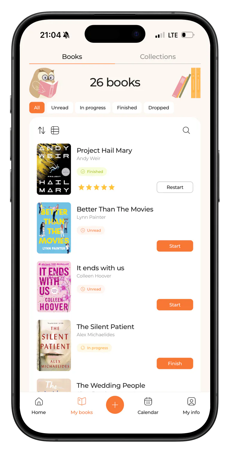 LibRoom app: Clean List View