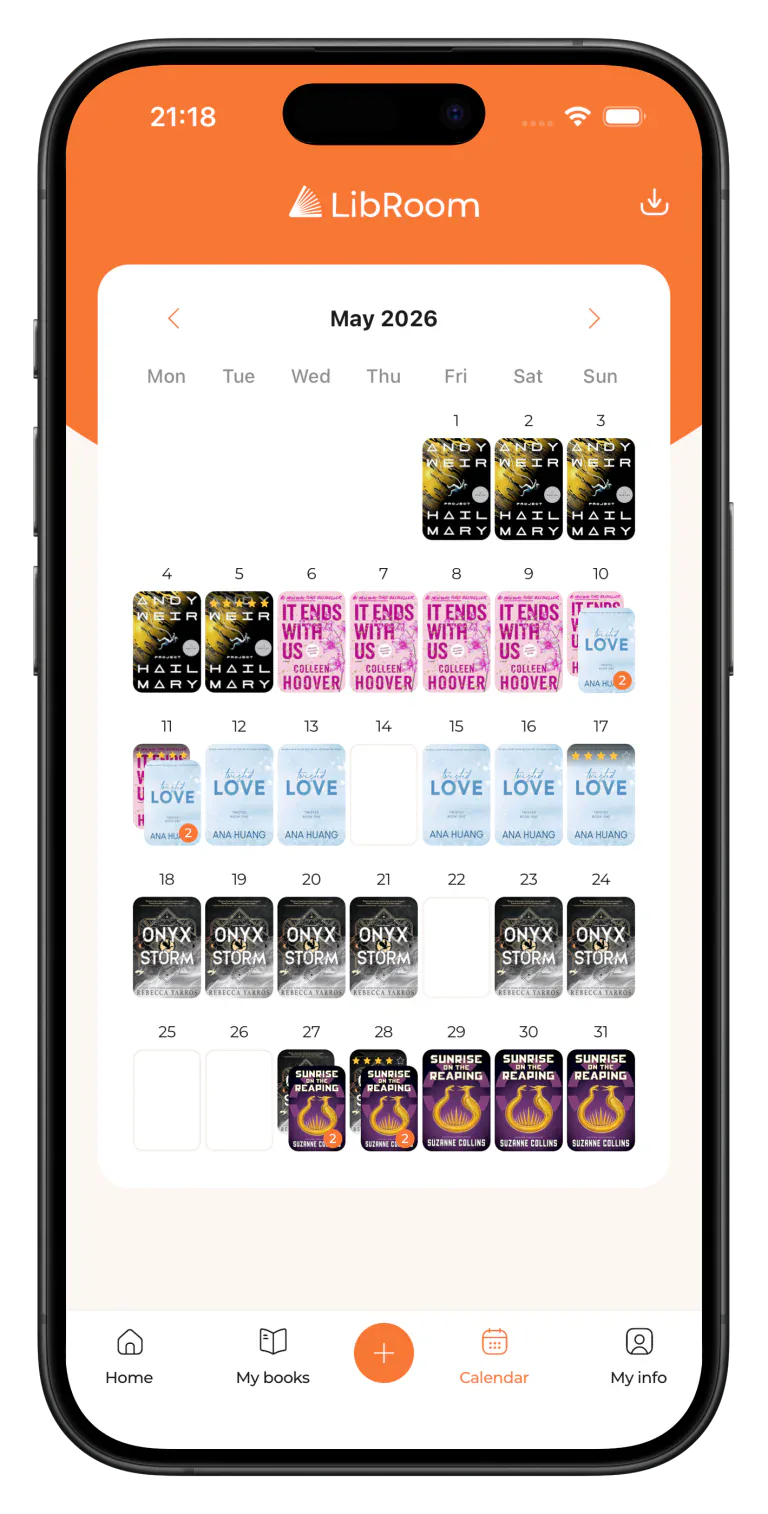 LibRoom app: Visual Reading Calendar